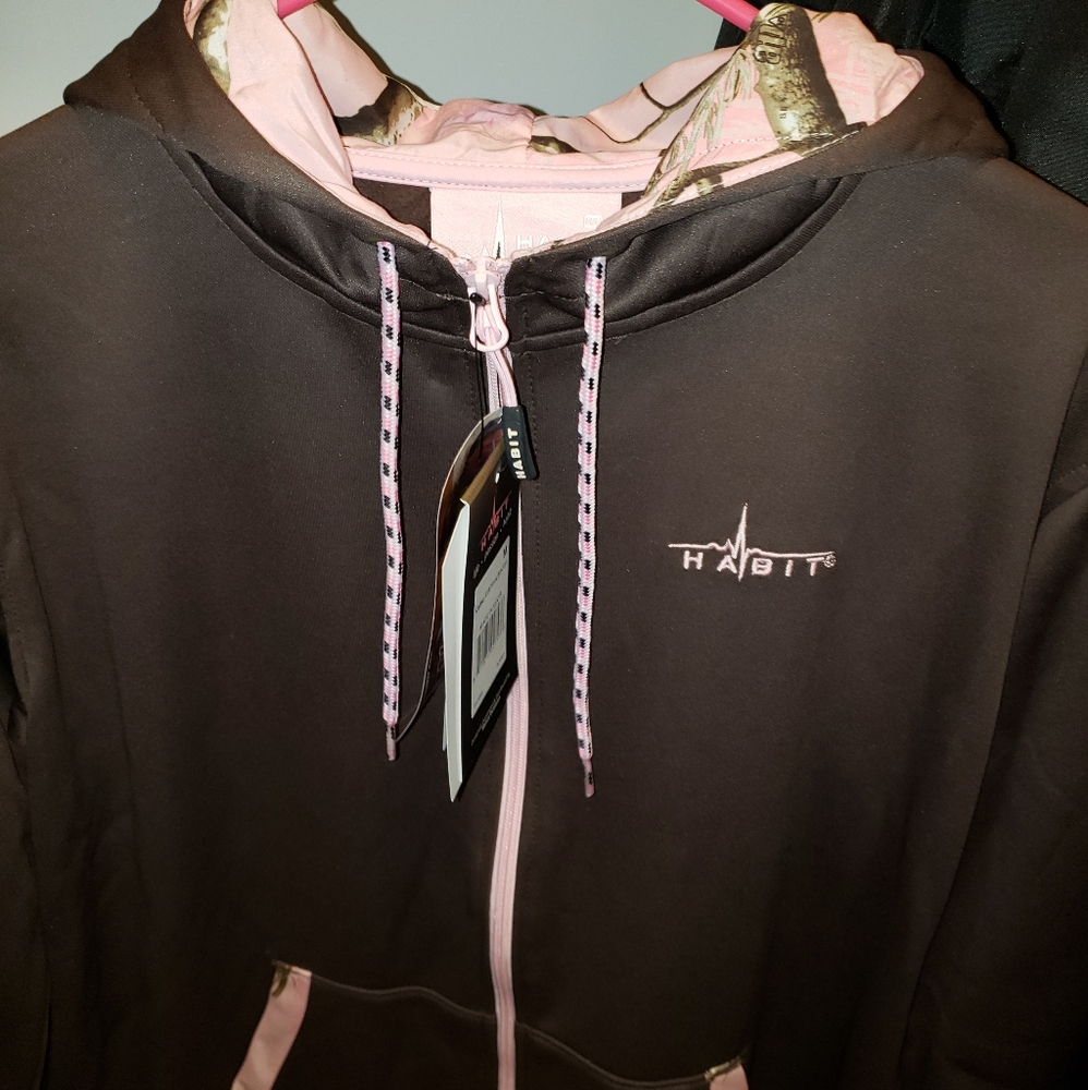 NWT Habits brown and pink camo jacket (very soft)